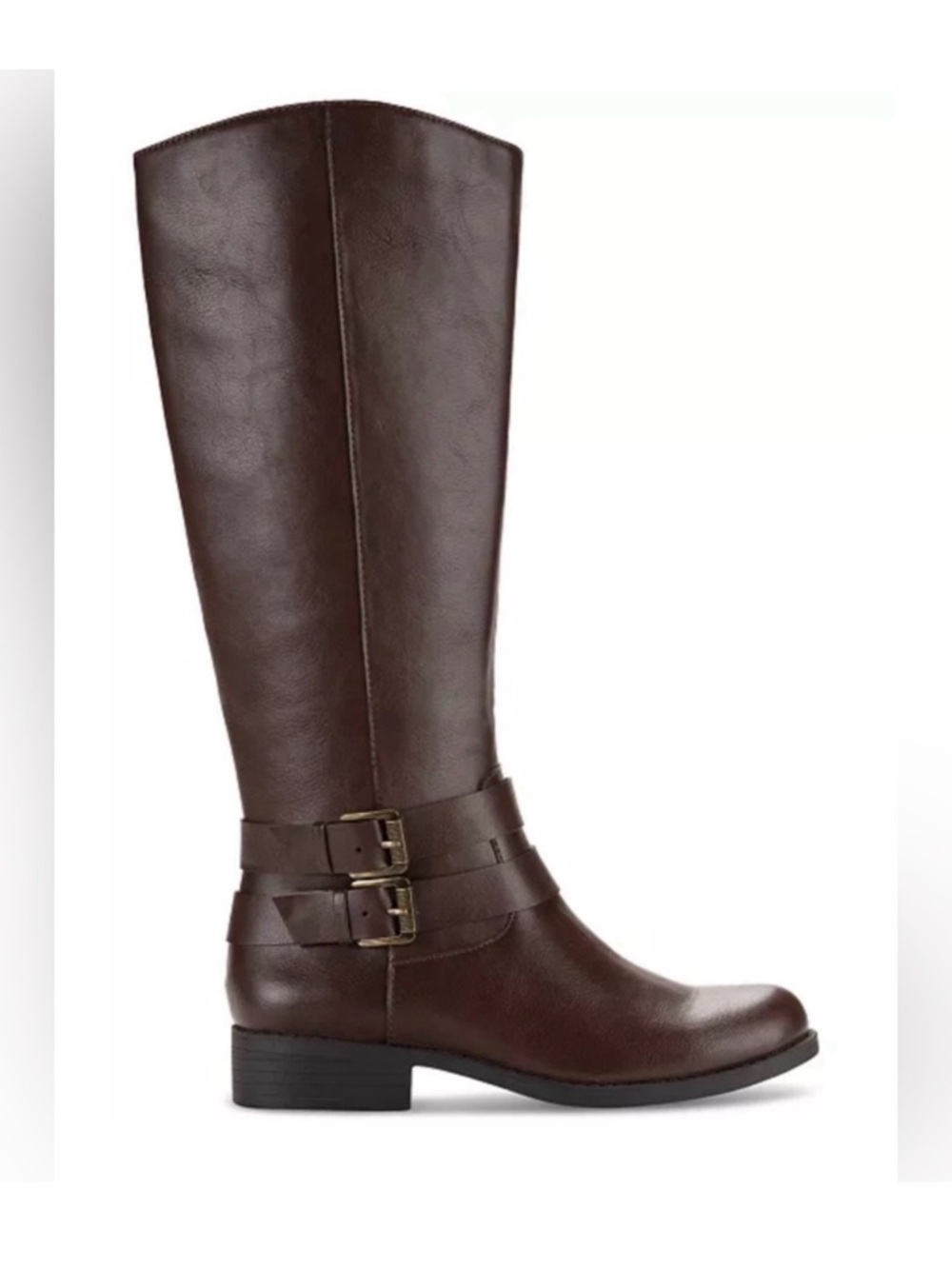 Style & Co. Tall Buckled Riding Boots in Dark Brown